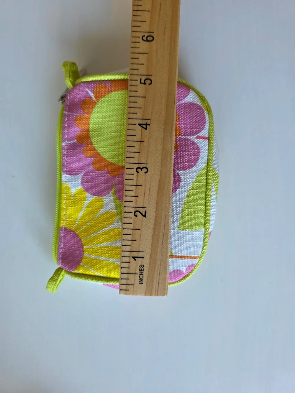 NWOT ~ Clinique Floral Zip Pouch in Yellow & Pink